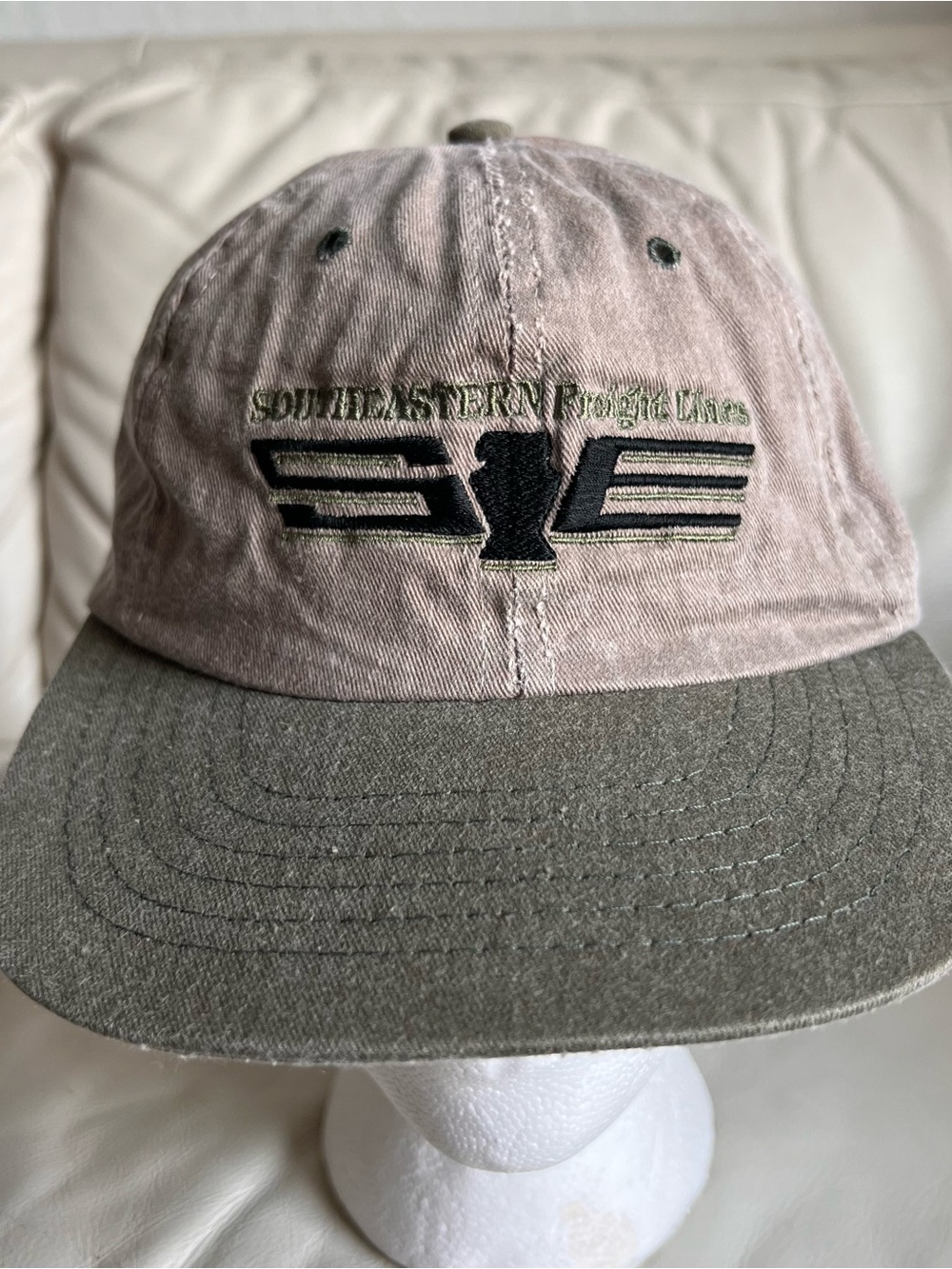 Southeastern Freight Lines Embroidered Two-Tone Cap - Taupe & Olive